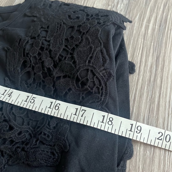 Express Black Lace Detail Women's Top - Picture 6 of 7